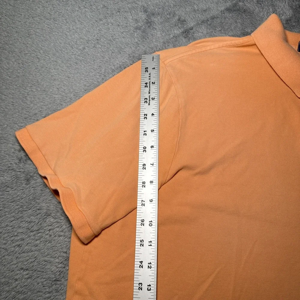 Polo Ralph Lauren Men's XL Classic Fit Orange Shirt Sleeve Shirt Green Pony Polo